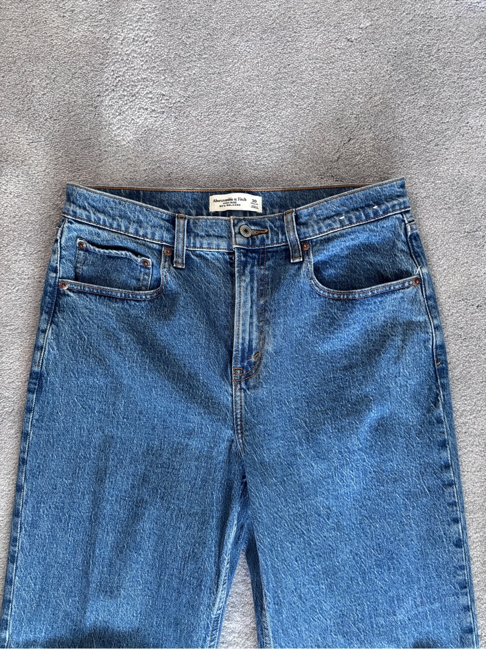Abercrombie & Fitch High-Rise Blue Denim Jeans - Picture 3 of 5